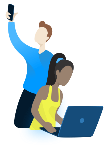 People using blockchain applications